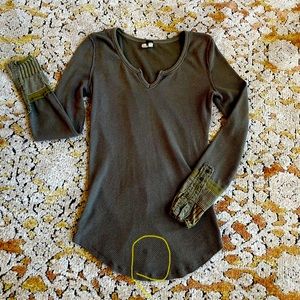 “WE THE FREE” Olive Thermal Top, L